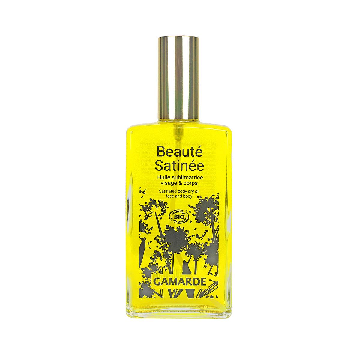 huile-sublimatrice-beaute-satinee-bio-100ml Gamarde Beauté Satinée Huile Sublimatrice Visage & Corps 100 ml – Image 1