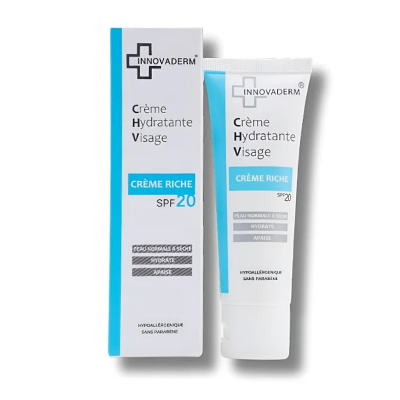 innovaderm-creme-riche-spf20-50ml Innovaderm Creme Riche Hydratante Peaux Seches SPF20 50ml – Image 1