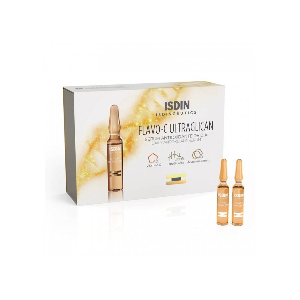 isdin-flavo-c-ultraglican-serum-antioxydant-jour-10-unidoses-de-2ml ISDINCEUTICS FlAVO C Ultraglican Serum Antioxydant Jour 10 Unidoses De 2ml – Image 1