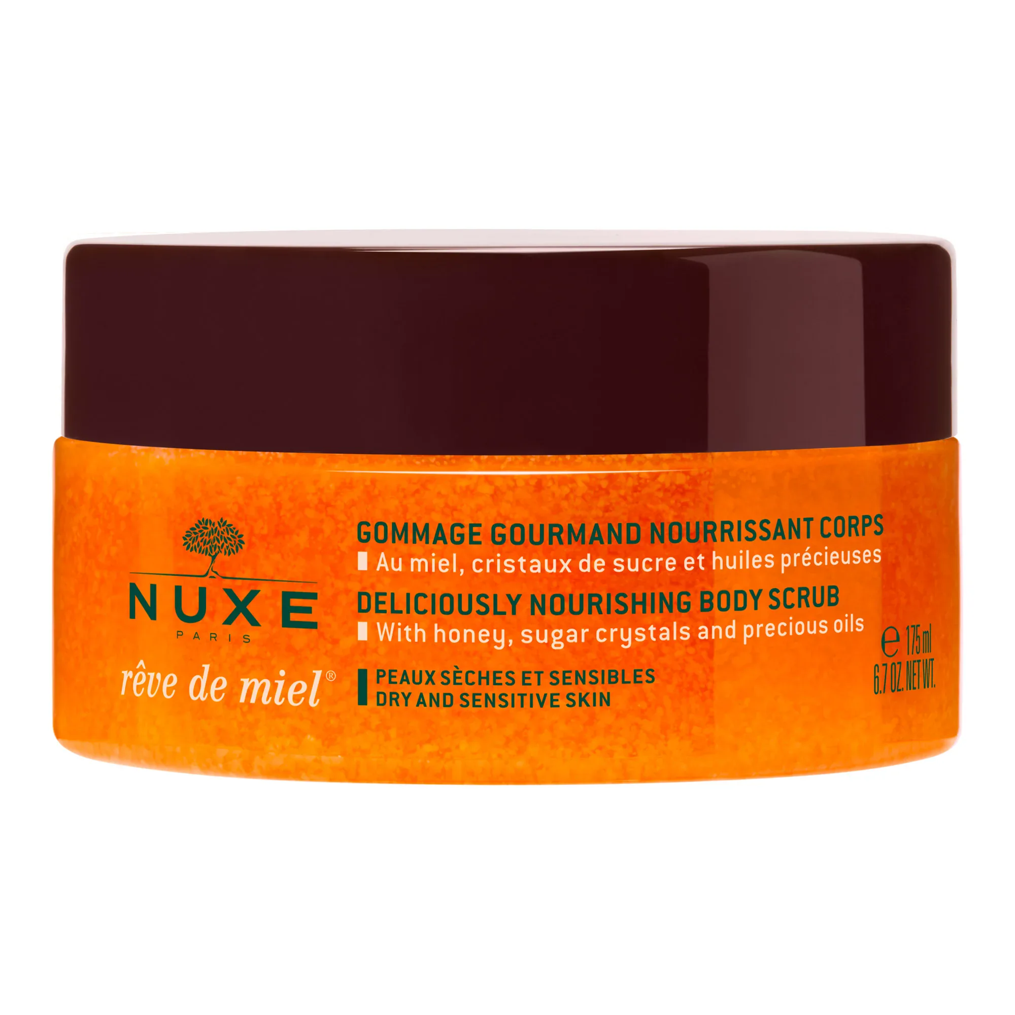 nuxe-reve-de-miel-gommage-gourmand-nourrissant-corps-175ml Nuxe Rêve de miel Gommage Gourmand Nourrissant Corps 175ml – Image 1