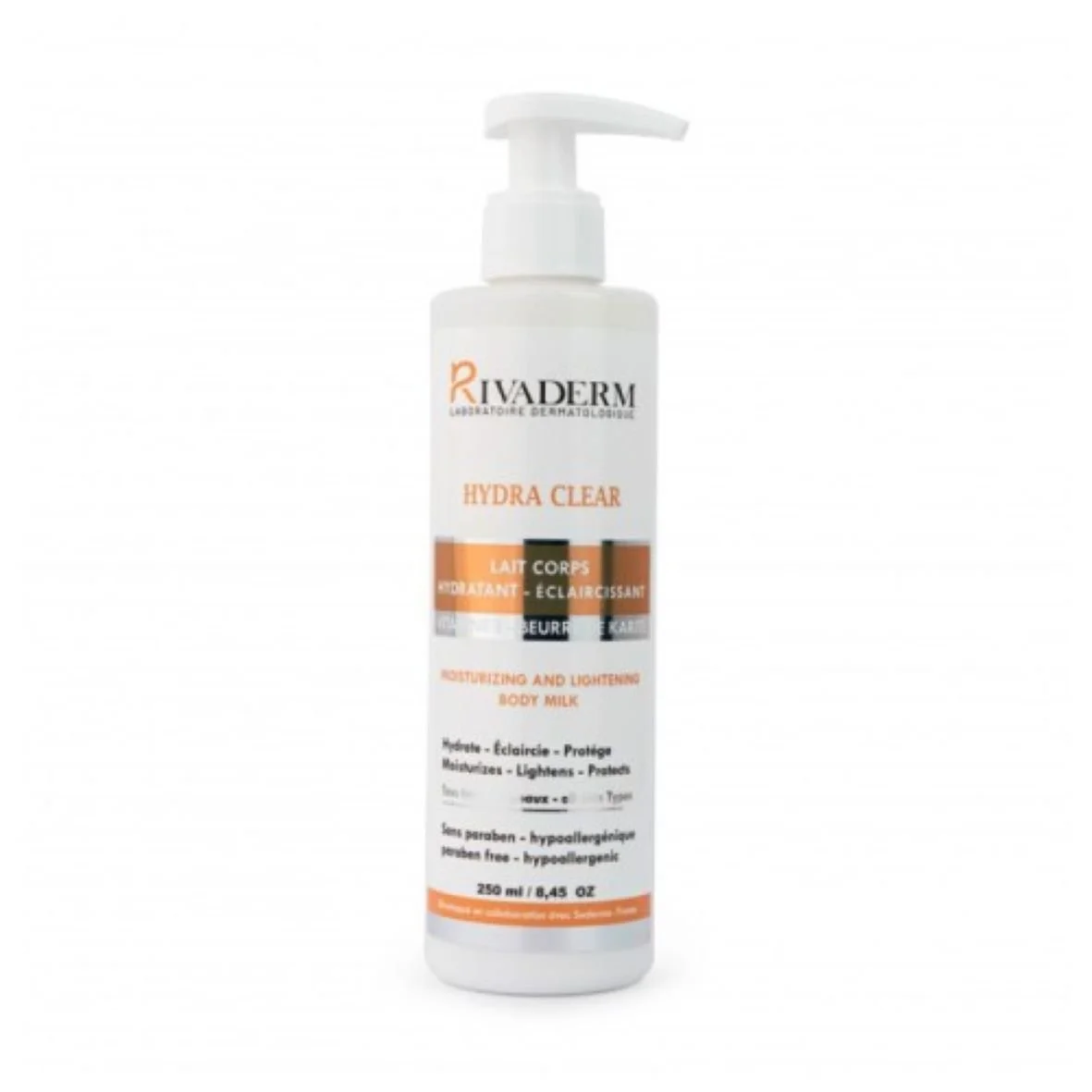 rivaderm-hydra-clear-lait-de-corps-hydratant-et-eclaircissant-250ml Rivaderm Hydra Clear Lait de Corps Hydratant et Éclaircissant 250ml – Image 1