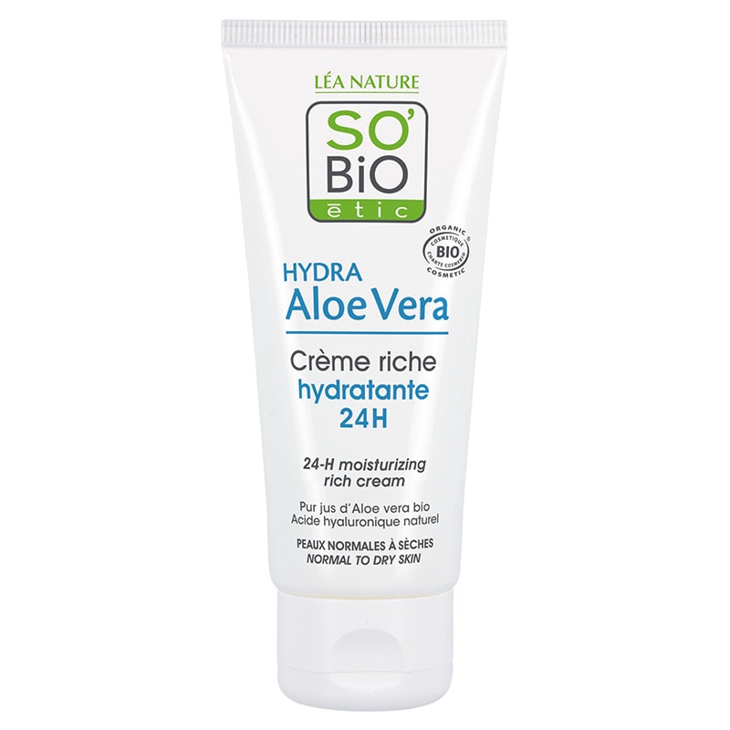 sobio-creme-intense-hydratante-nuit-aloe-vera-50ml SO BIO Hydra Aloe Vera Crème de Nuit Hydratante Intense 50 ml – Image 1