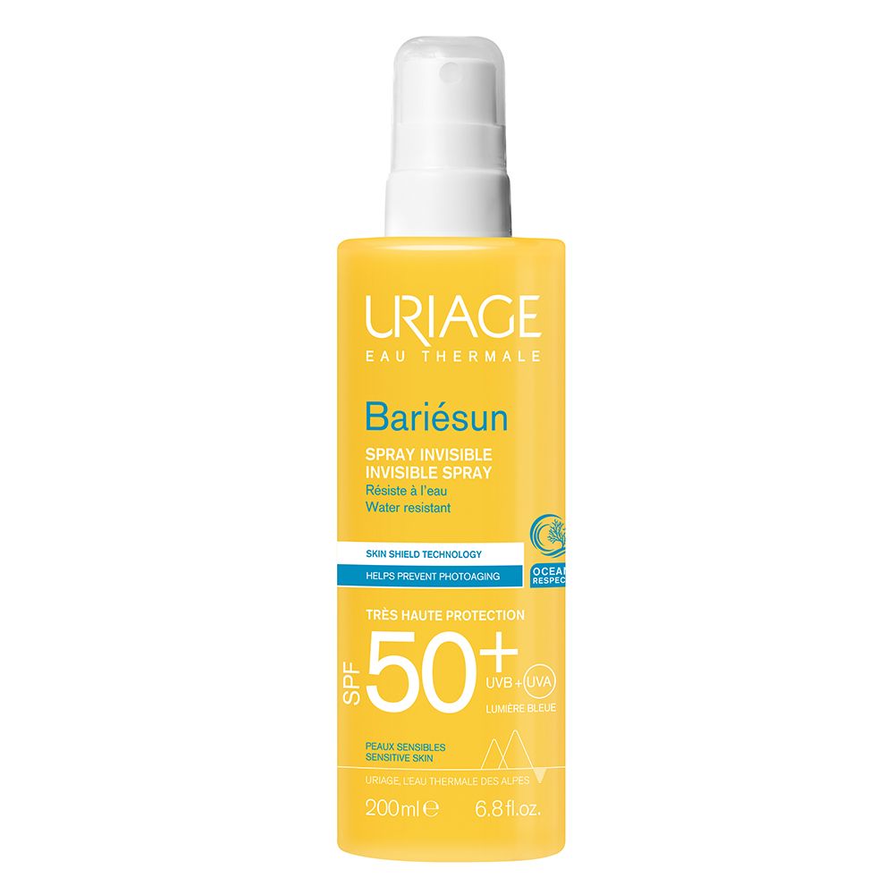 spray-invisible-spf50-bariesun-uriage Uriage Bariésun Spray Invisible SPF50+ Non Parfumé 200ml – Image 1