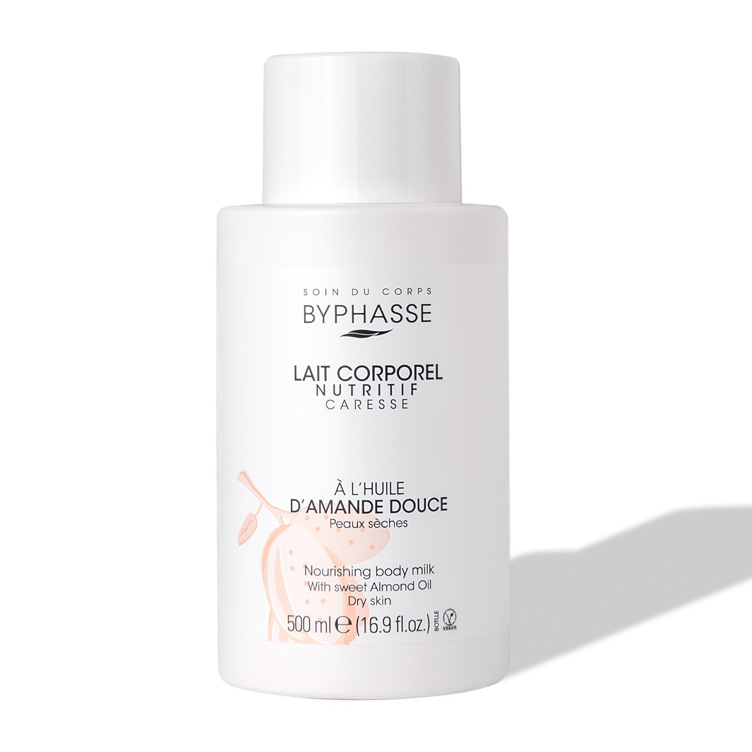 Byphasse-Lait-Corporel-Nutritif-A-Lhuile-Damande-Douce-500ml Byphasse Lait Corporel Nutritif A L’huile D’amande Douce 500ml – Image 1