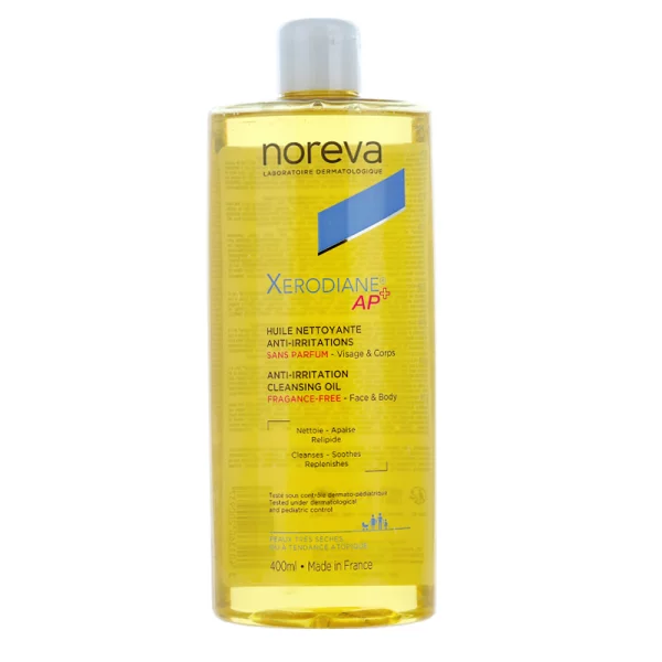 noreva-xerodiane-ap-huile-nettoyante-anti-irritations-400-ml-face NOREVA Xerodiane Ap+ Huile Nettoyante 400 Ml – Image 1