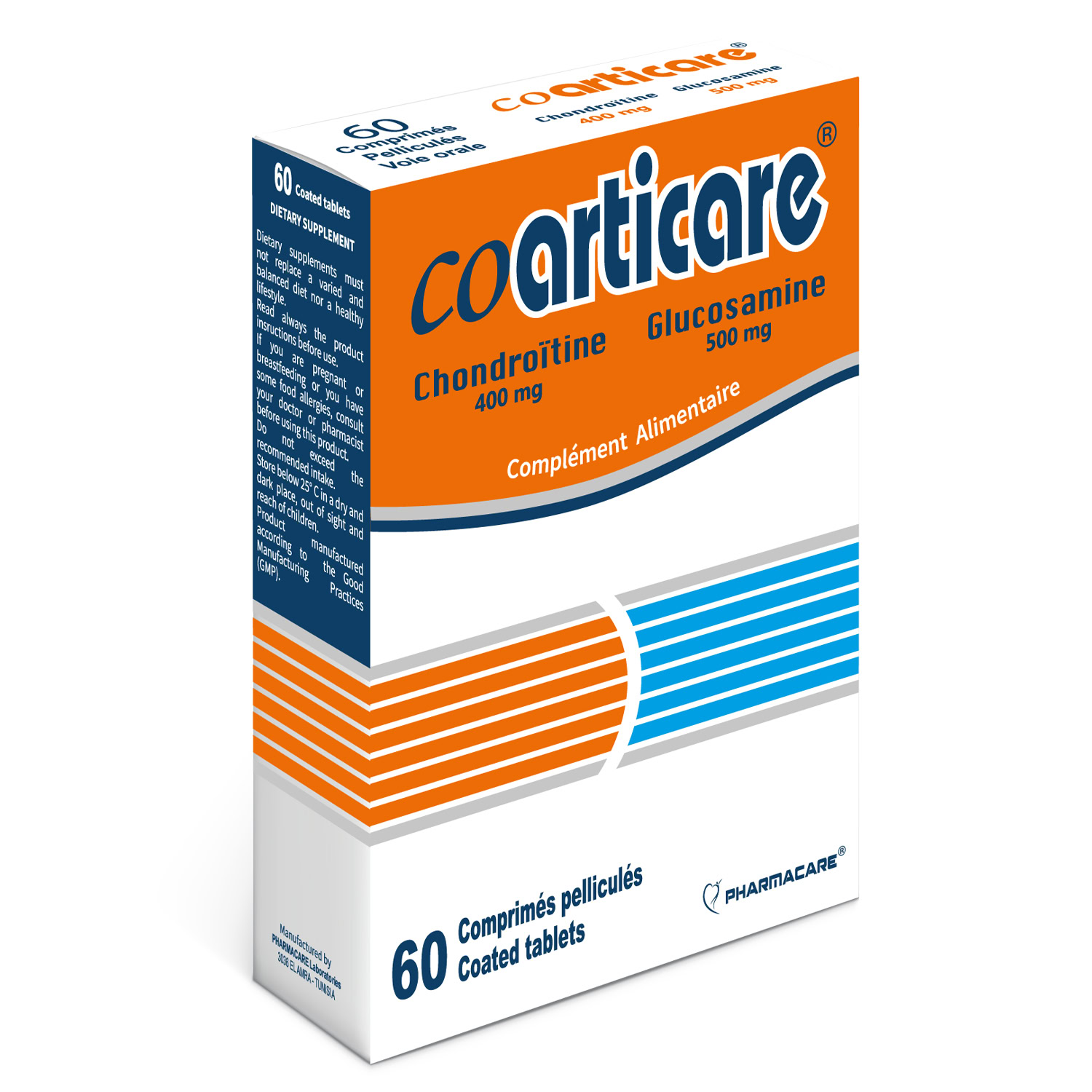 pharmacare-coarticare-chondroitine-et-glucosamine-60-gelules Pharmacare CoArticare Chondroïtine et Glucosamine 60 gelules – Image 1