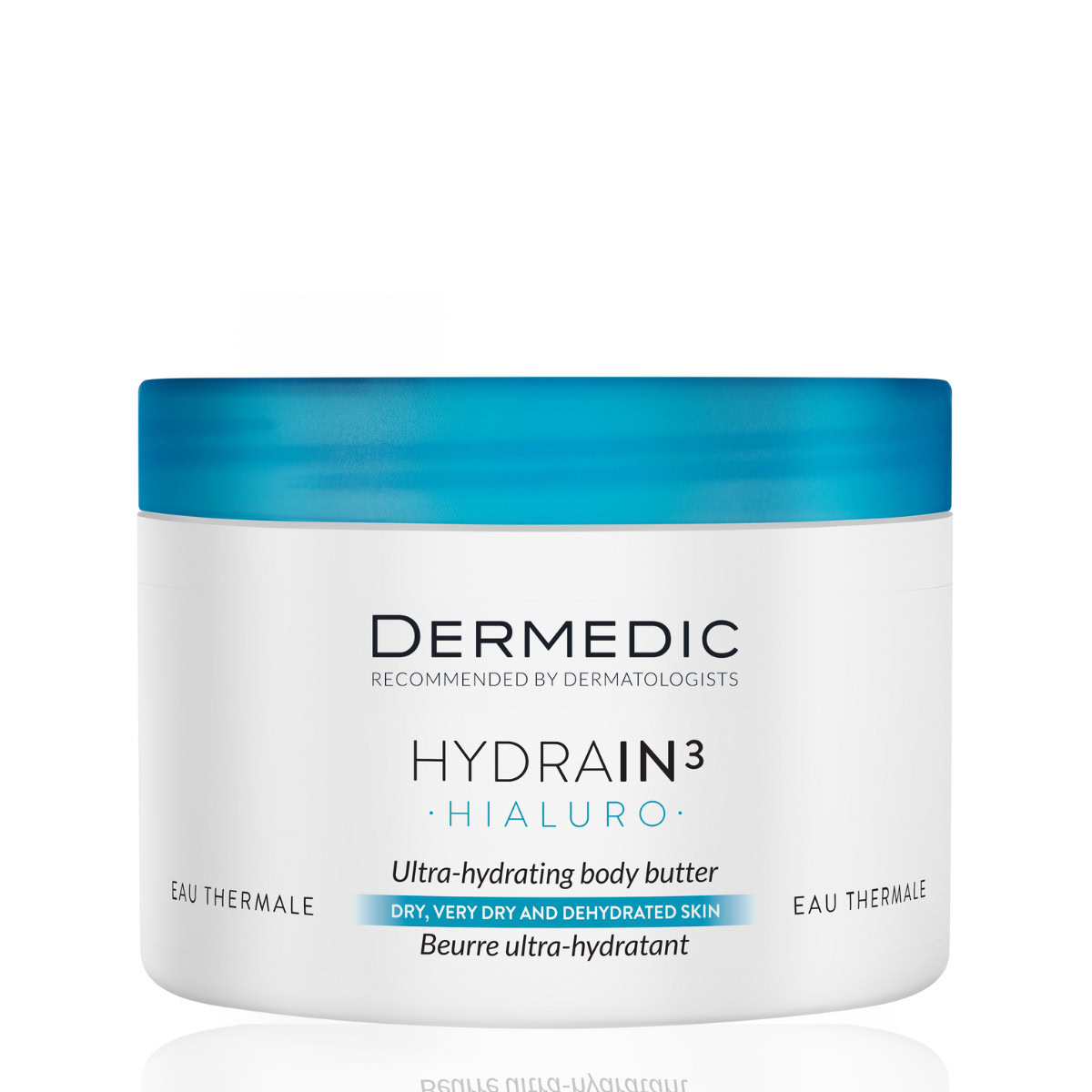 dermedic-hydrain3-beurre-corporel-ultra-hydratant-225ml Dermedic Hydrain 3 Beurre à l’Acide Hyaluronique pour Corps 225ml – Image 1