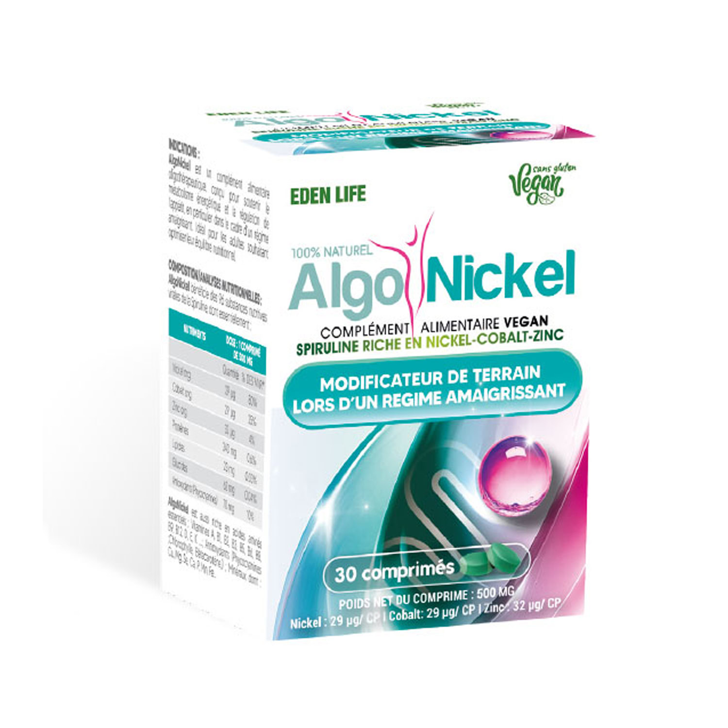 edenlife-algo-nickel-30-comprimes Edenlife Algo Nickel 30 Comprimés – Image 1