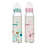 Baby nova bib verre 2 couleurs 250ml