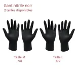 Gant nitrile noir taille/l/m