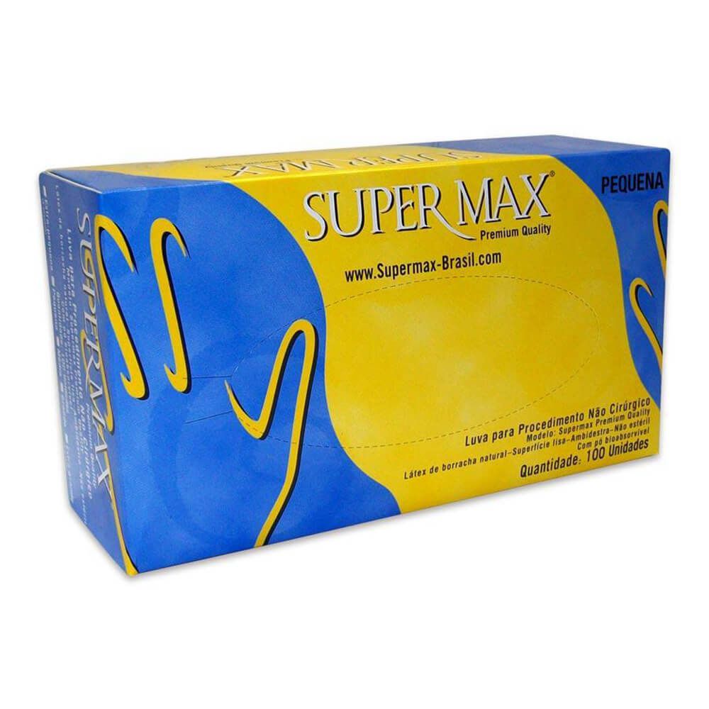 Gant supermax b/100 small non sterile  latex poudr – Image 1