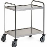 Gueridon 2 etage en inox