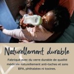 Milva biberon en  verre 250ml